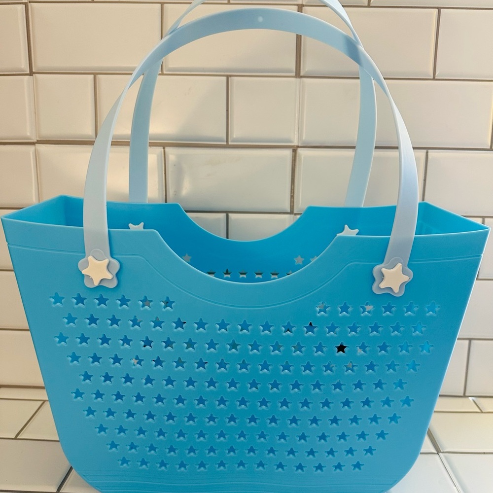 Blue Star-Patterned Tote Bag
